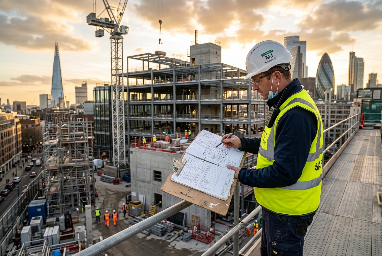 CDM 2015 Principal Contractor inspection on London construction site